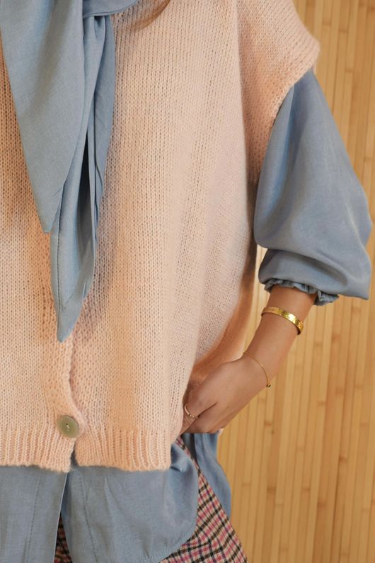 Etta Slouch Knit Layering Tank Sugar